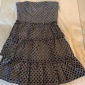 White House Black Market Navy Eyelet Dress